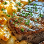 If you're in search of a dish that embodies both indulgence and comfort, look no further than the dynamic duo of sizzling ribeye steak paired with creamy cheesy scalloped potatoes. This meal presents an exquisite balance of rich flavors and satisfying textures, making it a perfect choice for special occasions, family gatherings, or even a cozy weeknight dinner. The juicy ribeye steak, renowned for its tenderness and marbling, complements the creamy, cheesy layers of potatoes that are baked to perfection, creating a memorable dining experience.