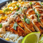 The Street Corn Chicken Rice Bowl is a vibrant and mouthwatering dish that draws inspiration from the lively street food culture found in many parts of the world, particularly in Mexico and Latin America. This dish masterfully combines tender, juicy chicken, seasoned rice, and an array of fresh ingredients, resulting in a meal that is not only delicious but also incredibly satisfying. Perfect for busy weeknights or casual gatherings, this rice bowl is a great way to bring the flavors of the street to your kitchen.