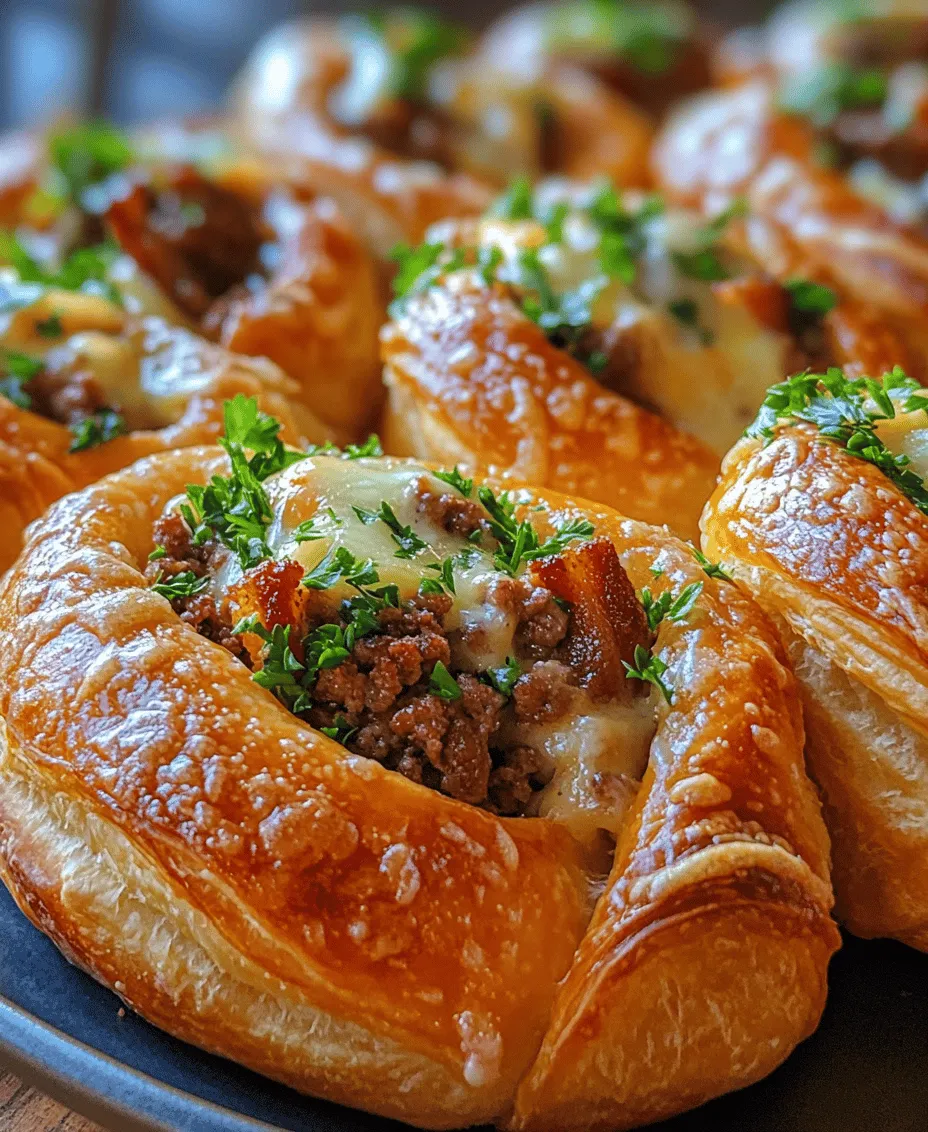 If you're on the lookout for a crowd-pleasing snack or appetizer that brings the essence of a classic cheeseburger into one delectable bite, then look no further than Garlic Parmesan Bacon Cheeseburger Bombs. This innovative recipe takes the beloved flavors of a cheeseburger and wraps them in a flaky, golden crescent roll dough, creating a delightful treat that is as easy to make as it is satisfying to eat.