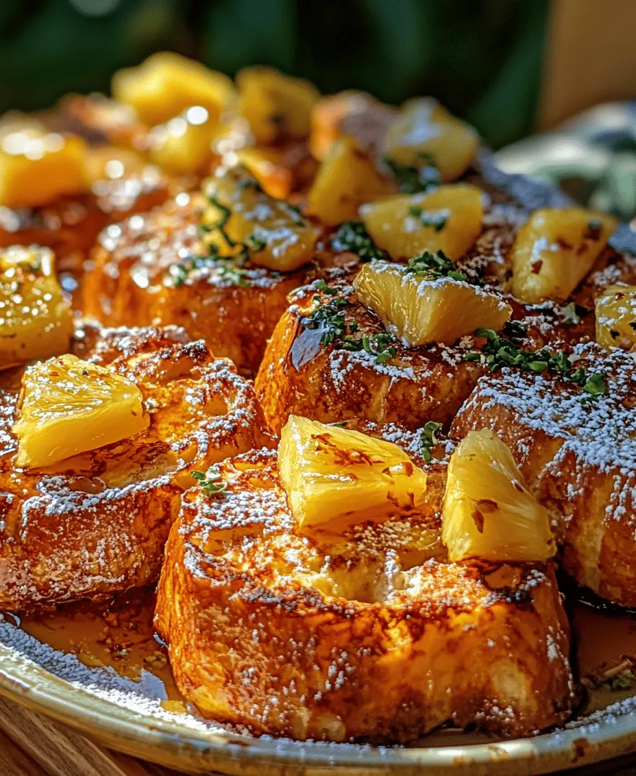 If you're looking to elevate your breakfast game, look no further than the Hawaiian Roll French Toast Delight. This delightful dish transforms the traditional French toast experience into a tropical getaway with each bite. Imagine the sweetness of soft, pillowy Hawaiian rolls, perfectly infused with a rich, custardy egg mixture, then griddled to golden perfection. This recipe is not only bursting with unique flavors but is also incredibly easy to prepare, making it suitable for any occasion—be it a lazy weekend brunch, a festive holiday breakfast, or a special gathering with friends and family.