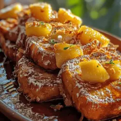 If you're looking to elevate your breakfast game, look no further than the Hawaiian Roll French Toast Delight. This delightful dish transforms the traditional French toast experience into a tropical getaway with each bite. Imagine the sweetness of soft, pillowy Hawaiian rolls, perfectly infused with a rich, custardy egg mixture, then griddled to golden perfection. This recipe is not only bursting with unique flavors but is also incredibly easy to prepare, making it suitable for any occasion—be it a lazy weekend brunch, a festive holiday breakfast, or a special gathering with friends and family.