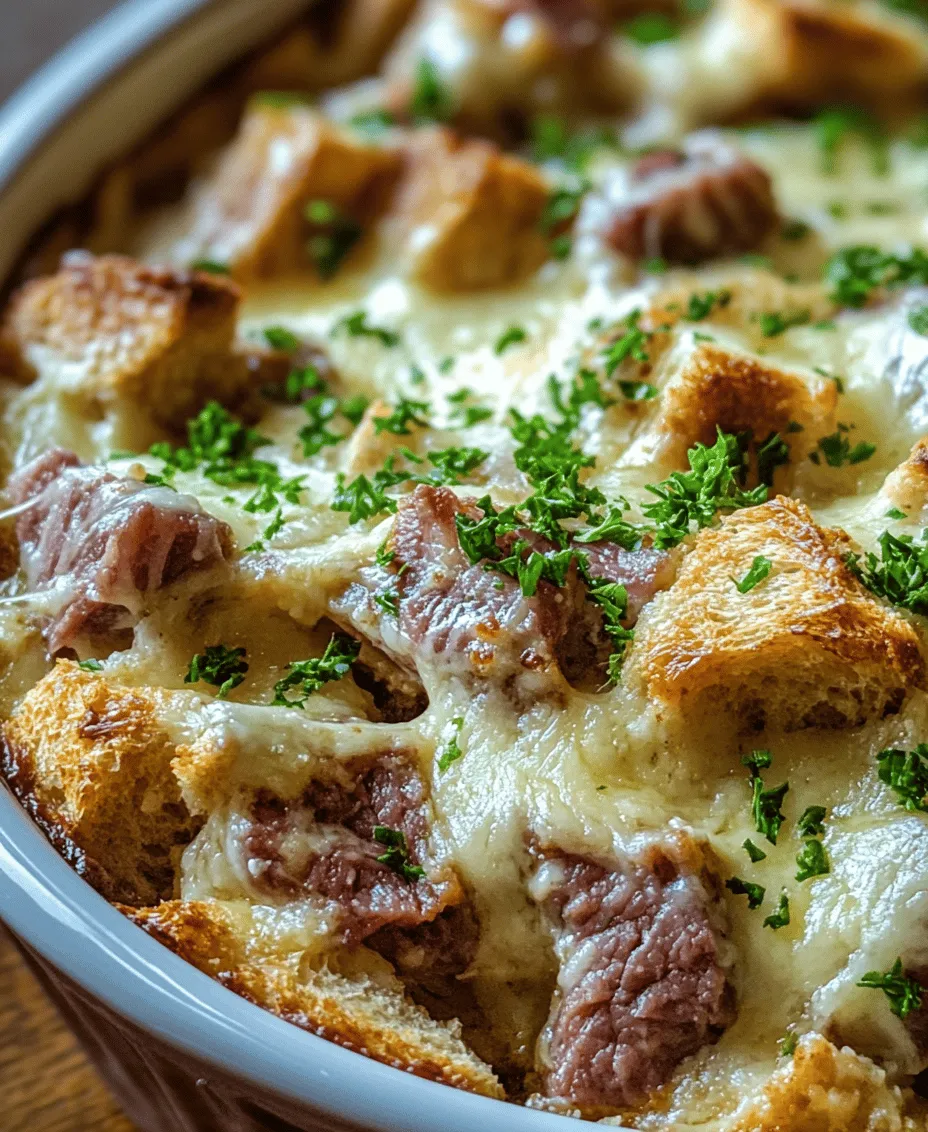 The Reuben Casserole Bake is a delightful and hearty dish that pays homage to the classic Reuben sandwich, a sandwich that has captured the hearts and taste buds of many since its inception. This casserole takes the essential components of the iconic sandwich—corned beef, sauerkraut, Swiss cheese, and rye bread—and transforms them into a warm, baked dish that is perfect for family gatherings, potlucks, or cozy weeknight dinners.