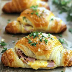 Baked ham and cheese croissants have gained immense popularity in recent years, captivating food lovers across the globe. Their allure lies not only in their delightful taste but also in their versatility. Whether enjoyed as a hearty breakfast, a satisfying brunch, or a savory snack, these croissants can easily adapt to any occasion, making them a go-to choice for many.