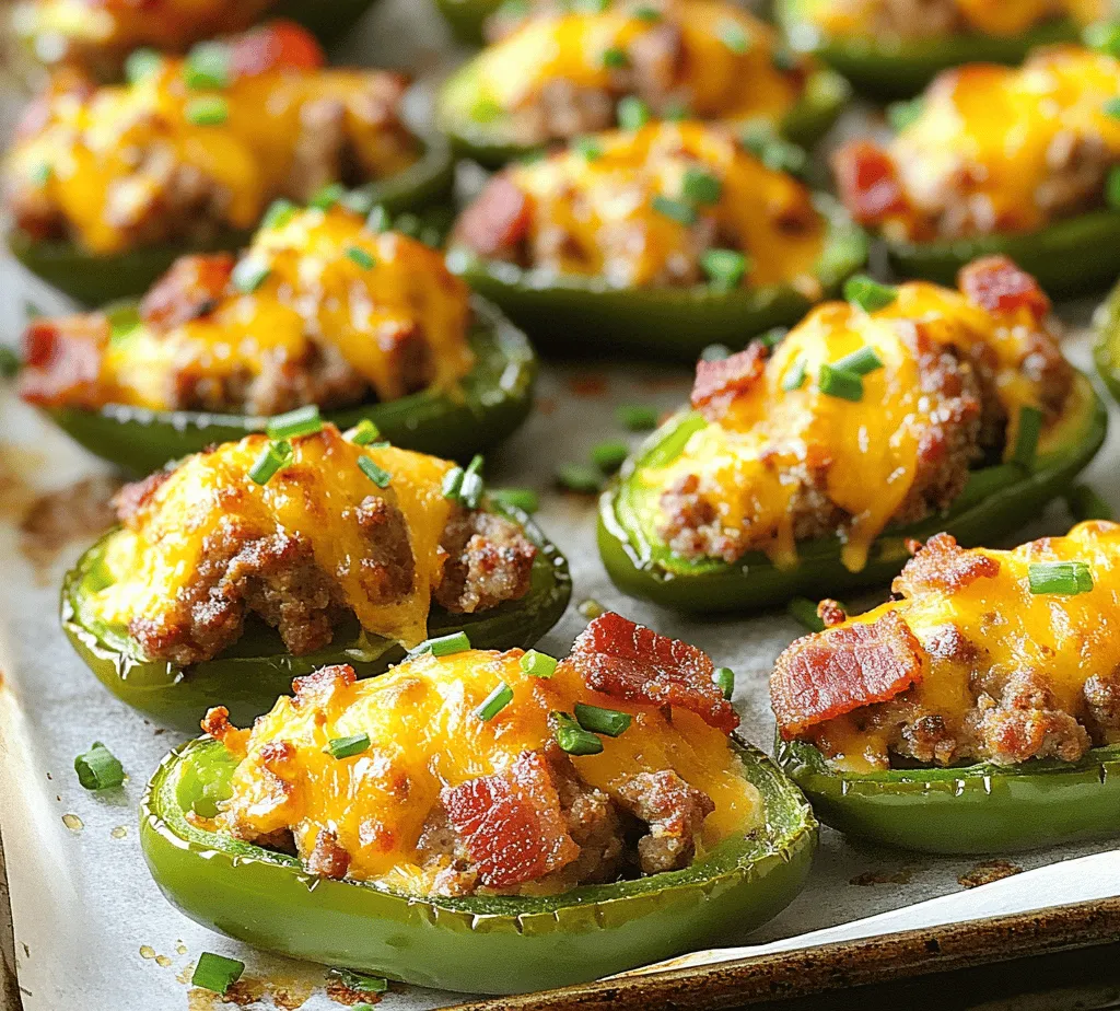 In the world of appetizers, few dishes can rival the tantalizing combination of spice and savory goodness found in sausage-stuffed jalapeños. These little pockets of flavor are more than just a snack; they are a celebration of taste, merging the heat of fresh jalapeños with the rich, hearty essence of sausage and the creamy indulgence of cheese. Whether you are hosting a lively gathering, cheering on your favorite team during game day, or simply indulging in a cozy night at home, this dish is bound to impress and satisfy.