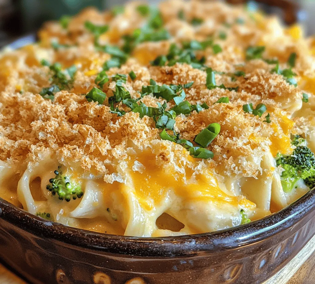 There's something undeniably comforting about a warm, hearty casserole, especially one that combines tender chicken, vibrant broccoli, and a rich, cheesy sauce. The Creamy Broccoli Cheddar Chicken Noodle Casserole is a quintessential dish that embodies the essence of home-cooked meals. Perfectly suited for family dinners, potlucks, or busy weeknights, this casserole shines not only for its flavor but also for its ease of preparation.