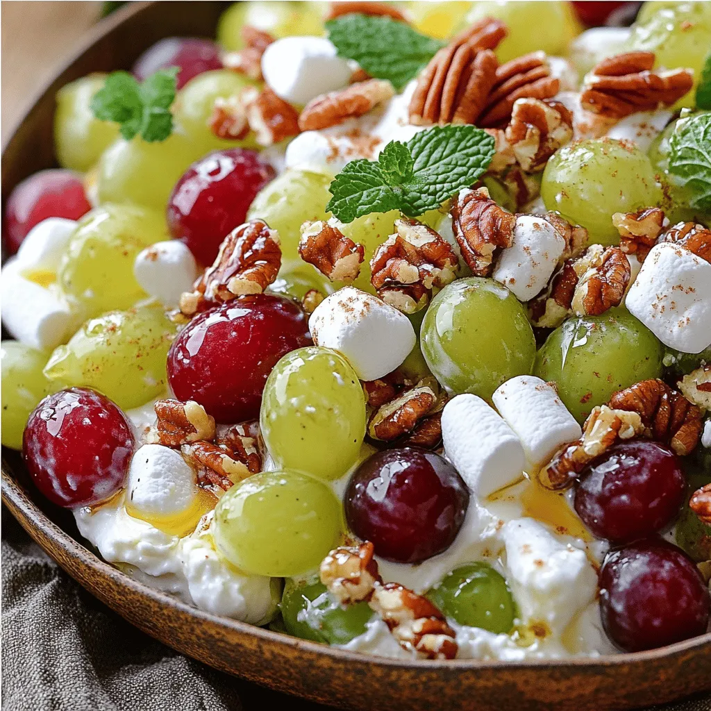 As the temperatures rise and summer gatherings beckon, the quest for delightful and refreshing dishes becomes paramount. Enter Grape Salad Delight, a vibrant and satisfying salad that perfectly encapsulates the essence of summer with its burst of flavors and colors. This salad is not just a feast for the eyes, but it’s also a nourishing option that brings together the sweetness of grapes, the creaminess of a luscious dressing, and the crunch of nuts, making it an ideal dish for potlucks, barbecues, and family picnics.