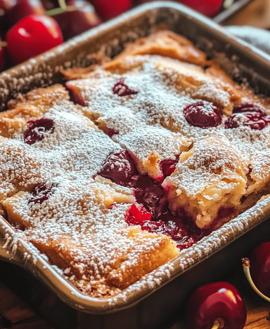 Cherry Delight Bars are a delicious dessert that captures the essence of summer with every bite. These bars combine the sweet and tart flavor of cherries with a soft, buttery base, making them a delightful option for any occasion, from potlucks to family gatherings. Not only are they a treat for the taste buds, but they also evoke a sense of nostalgia that takes many home bakers back to their childhood, when homemade desserts were the highlight of any gathering.