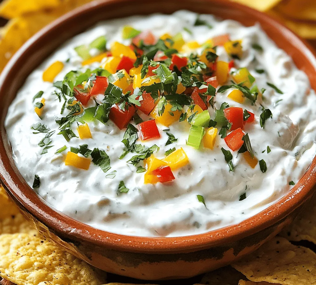 When it comes to hosting gatherings, parties, or casual get-togethers, one of the most beloved accompaniments on any table is the cream cheese dip. This quintessential appetizer is not just a staple in many homes but also a favorite at potlucks, game nights, and family celebrations. Its creamy texture, rich flavors, and versatility make it an ideal choice for all occasions. Among the myriad of cream cheese dips available, the <strong>Whipped Delight Cream Cheese Dip</strong> stands out as a true crowd-pleaser.” /></p>
</p>
<h2>Nutritional Benefits of Key Ingredients</h2>
</p>
<p>The Whipped Delight Cream Cheese Dip is not just a delicious addition to your appetizer spread; it also boasts several nutritional benefits from its core ingredients. The primary ingredient, cream cheese, is rich in calcium and vitamin A, which are essential for maintaining strong bones and healthy skin. Additionally, cream cheese can provide a source of protein, which is crucial for muscle repair and growth.</p>
</p>
<p>Incorporating sour cream adds probiotics to the dip, contributing to gut health and improving digestion. Sour cream is also a good source of vitamin B12, which is vital for nerve function and the production of DNA and red blood cells.</p>
</p>
<p>When fresh herbs like chives or dill are included, they not only enhance flavor but also offer additional health benefits. For instance, chives contain antioxidants and have been linked to improved heart health, while dill has been associated with digestive benefits and can help reduce inflammation.</p>
</p>
<h3>Caloric Breakdown and Health Considerations</h3>
</p>
<p>Understanding the caloric content of your favorite dip can help you enjoy it mindfully. A typical serving size of Whipped Delight Cream Cheese Dip (approximately 2 tablespoons) contains around 80-100 calories, depending on the specific brands of ingredients used. This caloric content is relatively moderate, especially when compared to other creamy dips.</p>
</p>
<p>– <strong>Caloric Breakdown</strong>:</p>
<p>– Cream Cheese: Approximately 50 calories per tablespoon.</p>
<p>– Sour Cream: Approximately 20 calories per tablespoon.</p>
<p>– Seasonings and herbs usually contribute minimal calories.</p>
</p>
<p>When considering health, moderation is key. While cream cheese and sour cream provide a creamy texture and rich flavor, they can also be high in saturated fats. It is advisable to balance your intake of this dip with other nutrient-dense foods throughout your day.</p>
</p>
<h3>Modifications for Dietary Restrictions</h3>
</p>
<p>For those with dietary restrictions, there are several modifications you can make to enjoy Whipped Delight Cream Cheese Dip without compromising on taste or texture:</p>
</p>
<p>– <strong>Low-Fat Options</strong>: Substitute regular cream cheese with low-fat or reduced-fat cream cheese. This will help reduce the overall calorie and fat content while maintaining a similar flavor profile. Similarly, you can opt for low-fat sour cream.</p>
</p>
<p>– <strong>Vegan Alternatives</strong>: For a dairy-free version, you can use plant-based cream cheese made from cashews or soy. Additionally, substitute sour cream with a cashew-based sour cream or coconut yogurt to keep the creaminess intact while ensuring it’s vegan-friendly.</p>
</p>
<p>– <strong>Gluten-Free Choices</strong>: The dip itself is gluten-free, but be sure to check the labels on any chips or crackers you serve alongside to ensure they are also gluten-free.</p>
</p>
<h2>Perfect Pairings for Whipped Delight Cream Cheese Dip</h2>
</p>
<h3>Chips and Crackers</h3>
</p>
<p>The right dipping vehicle can make or break your Whipped Delight Cream Cheese Dip experience. When it comes to chips and crackers, consider the following options that offer a delightful texture and flavor compatibility:</p>
</p>
<p>– <strong>Tortilla Chips</strong>: Their salty, crunchy nature pairs perfectly with the creamy dip, making them a classic choice. Opt for plain or flavored tortilla chips, such as lime or chili, to elevate the taste.</p>
</p>
<p>– <strong>Pita Chips</strong>: These offer a sturdy base and a slightly sweeter flavor that complements the tanginess of the dip well. They are also generally lower in calories than traditional potato chips.</p>
</p>
<p>– <strong>Whole Grain Crackers</strong>: If you’re looking for a healthier alternative, whole grain crackers provide fiber and crunch without compromising on taste. Choose those with seeds or herbs for an added flavor boost.</p>
</p>
<h3>Vegetable Sticks</h3>
</p>
<p>For a healthier dipping option, vegetable sticks are an excellent choice. They add a refreshing crunch while providing essential vitamins and minerals. Some great choices include:</p>
</p>
<p>– <strong>Carrot Sticks</strong>: Their natural sweetness balances the savory flavor of the dip.</p>
<p>– <strong>Celery Sticks</strong>: Their crisp texture and mild flavor make them perfect for scooping.</p>
<p>– <strong>Cucumber Slices</strong>: Cool and hydrating, cucumber adds a refreshing element that complements the dip’s richness.</p>
<p>– <strong>Bell Pepper Strips</strong>: Colorful and crunchy, bell peppers can add a burst of sweetness and a vibrant touch to your appetizer spread.</p>
</p>
<h3>Serving at Parties</h3>
</p>
<p>Whipped Delight Cream Cheese Dip is an excellent choice for various occasions. Its creamy texture and rich flavor make it a crowd-pleaser at gatherings. Here are some ideal occasions to serve this dip:</p>
</p>
<p>– <strong>Game Day Parties</strong>: Serve it alongside chips and veggie sticks for a perfect snack while cheering for your favorite team.</p>
<p>– <strong>Holiday Gatherings</strong>: Whether it’s a family reunion or a festive celebration, this dip adds a delightful touch to your appetizer table.</p>
<p>– <strong>Potluck Dinners</strong>: Its versatility makes it a suitable option that pairs well with various dishes, ensuring it complements the meal spread.</p>
</p>
<h2>Flavor Variations and Customizations</h2>
</p>
<h3>Spice Level Adjustments</h3>
</p>
<p>If you enjoy a little heat, consider adjusting the spice level of your Whipped Delight Cream Cheese Dip. Here are a few ways to do that:</p>
</p>
<p>– <strong>Jalapeños</strong>: Finely chop fresh jalapeños and fold them into the dip for a zesty kick. Be sure to remove the seeds for a milder flavor or leave them in for a stronger heat.</p>
<p>– <strong>Hot Sauce</strong>: A few dashes of your favorite hot sauce can instantly elevate the flavor profile without altering the dip’s consistency.</p>
</p>
<h3>Herb and Spice Additions</h3>
</p>
<p>Herbs and spices can significantly enhance the flavor of your dip. Consider these additions:</p>
</p>
<p>– <strong>Dill</strong>: Fresh dill adds a bright, herby flavor that pairs beautifully with the creaminess of the dip.</p>
<p>– <strong>Chives</strong>: Chopped fresh chives provide a mild onion flavor that complements the richness of the cream cheese.</p>
<p>– <strong>Cumin or Chili Powder</strong>: For a more exotic twist, add a pinch of cumin or chili powder to introduce warm, earthy flavors.</p>
</p>
<h3>Cheese Alternatives</h3>
</p>
<p>If you’re looking to experiment with different flavor profiles, try using alternative cheeses:</p>
</p>
<p>– <strong>Pepper Jack Cheese</strong>: For an extra kick, substitute with pepper jack cheese, which adds a delightful spiciness.</p>
<p>– <strong>Feta Cheese</strong>: Crumbled feta can provide a tangy element that contrasts well with the creaminess of the dip.</p>
</p>
<h2>Storing and Reheating Tips</h2>
</p>
<h3>Best Practices for Storing Leftovers</h3>
</p>
<p>To ensure your Whipped Delight Cream Cheese Dip maintains its freshness, follow these storage tips:</p>
</p>
<p>– <strong>Airtight Container</strong>: Store the dip in an airtight container to prevent it from absorbing any odors from the fridge and to keep it fresh.</p>
<p>– <strong>Refrigeration</strong>: Always refrigerate the dip promptly after serving. It can last for about 3-5 days in the fridge.</p>
</p>
<h3>Dip Longevity</h3>
</p>
<p>While the dip will remain safe to eat for several days, its flavor and texture may change over time. The creaminess may diminish, and the flavors can become less vibrant. It’s best to consume it within the first few days for optimal taste.</p>
</p>
<h3>Serving After Refrigeration</h3>
</p>
<p>Before serving leftover Whipped Delight Cream Cheese Dip, take it out of the fridge and let it sit at room temperature for about 15 minutes. This will help restore its creamy consistency. If the dip seems too thick, you can stir in a little sour cream or cream cheese to loosen it up.</p>
</p>
<h2>Conclusion</h2>
</p>
<p>The Whipped Delight Cream Cheese Dip is a simple yet versatile addition to any gathering, offering both flavor and ease of preparation. Its creamy texture, paired with various dipping options, makes it a favorite among guests.</p>
</p>
<p>Encouragement to experiment with different ingredients and flavor variations allows you to personalize the recipe to suit your tastes and dietary needs. Whether you serve it at parties, family gatherings, or casual get-togethers, this dip will enhance the experience, bringing people together to enjoy delicious flavors and memorable moments. Don’t hesitate to try out your unique twists on this recipe—after all, the joy of cooking is all about creativity and making it your own!</p>
</div>