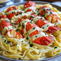 Indulge in Garlic Parmesan Alfredo Lobster Tails: A Luxurious Seafood Delight