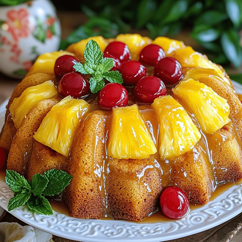 Get ready to embark on a culinary journey to the tropics with the Delightful Pineapple Paradise Bundt Cake. This stunning dessert is not just a feast for the palate but also a visual delight, characterized by its vibrant colors and rich texture. The combination of juicy pineapple, sweet maraschino cherries, and a moist cake base makes it a standout centerpiece for any gathering. Whether you’re hosting a summer barbecue, a birthday party, or simply want to indulge in something special, this bundt cake is sure to steal the show.