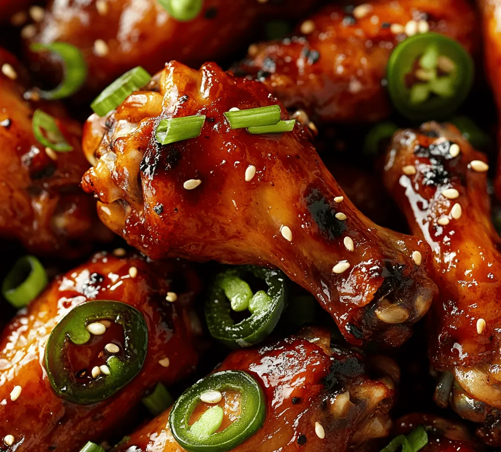 Chicken wings have become a quintessential part of culinary culture, adored by food enthusiasts and casual diners alike. Whether served at sports events, family gatherings, or holiday parties, these savory delights are a staple appetizer that never fails to impress. Their versatility allows for countless flavor combinations, making them a canvas for creativity in the kitchen. Among the myriad of wing recipes available, <strong>Sweet & Spicy Maple Jalapeño Wings</strong> stand out with their unique flavor profile that tantalizes the taste buds and leaves a lasting impression.” /></p>
</p>
<p><strong>Marination for Flavor Infusion</strong></p>
</p>
<p>Marinating chicken wings is a critical step in achieving the deep, rich flavors that make Sweet & Spicy Maple Jalapeño Wings truly irresistible. The marination process allows the wings to absorb the flavors of the marinade, enhancing the overall taste and ensuring that every bite is packed with deliciousness.</p>
</p>
<p>To prepare the marinade effectively, you will need:</p>
</p>
<p>1. <strong>Ingredients for Marinade:</strong></p>
<p>– 1 cup maple syrup</p>
<p>– ¼ cup soy sauce (or tamari for gluten-free)</p>
<p>– 2 tablespoons apple cider vinegar</p>
<p>– 2-3 fresh jalapeños, finely chopped (adjust based on desired spice level)</p>
<p>– 3 cloves garlic, minced</p>
<p>– 1 teaspoon smoked paprika</p>
<p>– Salt and pepper to taste</p>
</p>
<p><strong>Instructions for Preparing the Marinade:</strong></p>
<p>1. In a mixing bowl, combine the maple syrup, soy sauce, apple cider vinegar, chopped jalapeños, minced garlic, smoked paprika, salt, and pepper. Whisk together until well blended.</p>
<p>2. Taste the marinade and adjust the seasoning if necessary. If you prefer a milder flavor, reduce the amount of jalapeños or remove the seeds before chopping.</p>
<p>3. Place the chicken wings in a large resealable plastic bag or a glass container. Pour the marinade over the wings, ensuring they are fully coated.</p>
<p>4. Squeeze out excess air from the bag (if using) and seal it tightly. If using a container, cover it securely with a lid.</p>
</p>
<p><strong>Tips for Marinating Chicken Wings:</strong></p>
<p>– <strong>Duration:</strong> For optimal flavor infusion, marinate the wings for at least 2 hours. However, marinating overnight in the refrigerator can significantly enhance the flavors.</p>
<p>– <strong>Best Practices:</strong> Turn the wings occasionally during marination to ensure even coating and flavor distribution. If using a bowl, simply give it a gentle shake or stir.</p>
<p>– <strong>Storage Methods:</strong> If marinating for longer than a few hours, always store the wings in the refrigerator to prevent bacterial growth.</p>
</p>
<p><strong>Cooking Techniques</strong></p>
</p>
<p>Once marinated to perfection, it’s time to cook the wings. Preheating your oven and understanding the right techniques will ensure you achieve a crispy texture that complements the sweet and spicy flavor of the wings.</p>
</p>
<p>1. <strong>Preheating the Oven:</strong></p>
<p>– Preheat your oven to 425°F (220°C). A hot oven is crucial for achieving crispy wings without deep frying.</p>
<p>– Use a wire rack placed over a baking sheet to allow air circulation around the wings. This promotes even cooking and prevents them from becoming soggy.</p>
</p>
<p>2. <strong>Step-by-Step Guidance for Baking Wings:</strong></p>
<p>– Remove the wings from the marinade and shake off any excess liquid. Discard the remaining marinade to avoid contamination.</p>
<p>– Arrange the wings in a single layer on the wire rack, ensuring they are not touching each other. This helps achieve that coveted crispiness.</p>
<p>– Bake the wings in the preheated oven for 25-30 minutes. Halfway through cooking, flip the wings to promote even browning.</p>
</p>
<p>3. <strong>Proper Glazing and Caramelization:</strong></p>
<p>– For an extra layer of flavor, brush the wings with a portion of the reserved marinade during the last 5-10 minutes of baking. This will help create a sticky glaze.</p>
<p>– The science behind caramelization is simple: as the sugars in the maple syrup heat up, they undergo a chemical reaction that deepens the flavor and enhances coloring. This results in beautifully glazed wings that are both sweet and slightly charred.</p>
</p>
<p><strong>Garnishing for Presentation</strong></p>
</p>
<p>Presentation can elevate your Sweet & Spicy Maple Jalapeño Wings from ordinary to extraordinary. Adding simple garnishes not only enhances the visual appeal but also provides additional textures and flavors.</p>
</p>
<p>1. <strong>Suggestions for Garnishing:</strong></p>
<p>– <strong>Green Onions:</strong> Thinly slice green onions and sprinkle them generously over the baked wings. Their vibrant color and mild onion flavor perfectly balance the sweetness of the wings.</p>
<p>– <strong>Sesame Seeds:</strong> Toasted sesame seeds add a nutty flavor and a pleasing crunch. Sprinkle them over the wings just before serving to maintain their texture.</p>
</p>
<p>2. <strong>Visual Appeal:</strong></p>
<p>– The contrast of the golden-brown wings against the green onions and white sesame seeds creates an appetizing dish that is sure to impress your guests. A well-presented dish not only looks appetizing but also enhances the overall dining experience.</p>
</p>
<p><strong>Serving Suggestions</strong></p>
</p>
<p>Sweet & Spicy Maple Jalapeño Wings are incredibly versatile, making them perfect for a variety of occasions. Here’s how you can serve them:</p>
</p>
<p>1. <strong>Best Occasions for Serving:</strong></p>
<p>– These wings are ideal for game day gatherings, parties, and family get-togethers. Their bold flavors make them a crowd-pleaser that everyone will enjoy.</p>
</p>
<p>2. <strong>Pairing Suggestions:</strong></p>
<p>– <strong>Beverages:</strong> Complement your wings with a refreshing drink. Consider serving them with a crisp lager, a fruity cocktail, or a zesty lemonade. The refreshing notes will balance the spicy kick of the wings.</p>
<p>– <strong>Side Dishes:</strong> Serve the wings with a side of celery and carrot sticks, accompanied by a tangy ranch or blue cheese dressing for dipping. A side salad or coleslaw can also provide a crunchy contrast to the tender wings.</p>
</p>
<p><strong>Nutritional Insights</strong></p>
</p>
<p>Understanding the nutritional value of your ingredients can help you make informed choices, especially if you have specific dietary considerations.</p>
</p>
<p>1. <strong>Overview of Nutritional Value:</strong></p>
<p>– Chicken wings are a good source of protein, providing essential amino acids needed for muscle growth and repair.</p>
<p>– Maple syrup, while high in sugar, also contains antioxidants and minerals like manganese and zinc.</p>
<p>– Jalapeños are low in calories and high in vitamins A and C, making them a healthy addition to your diet.</p>
</p>
<p>2. <strong>Dietary Considerations:</strong></p>
<p>– <strong>Gluten-Free Options:</strong> Use gluten-free soy sauce or tamari in the marinade to accommodate gluten-sensitive individuals.</p>
<p>– <strong>Adjusting Spice Levels:</strong> If you or your guests are sensitive to heat, you can reduce the quantity of jalapeños in the marinade or opt for milder peppers. Conversely, if you love the heat, consider adding crushed red pepper flakes for an extra kick.</p>
</p>
<p><strong>Conclusion</strong></p>
</p>
<p>Sweet & Spicy Maple Jalapeño Wings are not just a dish; they embody a delightful combination of flavors that can satisfy any palate. The contrast between the sweet maple syrup and the spicy jalapeños creates a unique taste experience that is both bold and comforting.</p>
</p>
<p>Whether you’re hosting a game day party, a casual get-together, or simply craving something delicious, these wings are sure to be a hit. With their crispy exterior, sticky glaze, and vibrant garnishes, they are as pleasing to the eye as they are to the taste buds.</p>
</p>
<p>So, roll up your sleeves, gather your ingredients, and dive into this flavorful adventure. You won’t just be making a dish; you’ll be creating an experience that friends and family will talk about long after the last wing has been devoured. Enjoy the sweet and spicy journey of cooking and savor every bite of these delicious wings!</p>
</div>