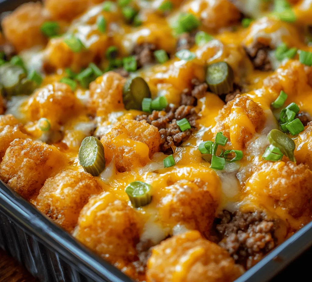 To create a delicious Cheeseburger Tater Tot Casserole, it’s essential to understand the key ingredients that come together to form this mouthwatering dish. Here’s a breakdown of what you’ll need: