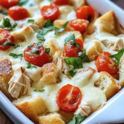 In the realm of comfort food, few dishes can match the satisfying combination of flavors and textures found in the Chicken Bruschetta Casserole. This dish artfully blends the freshness of traditional bruschetta with hearty chicken and a melty layer of gooey cheese, making it a perfect choice for family dinners, potlucks, or even a cozy night in. What sets this casserole apart is its ability to elevate simple ingredients into a meal that's both comforting and enticing.