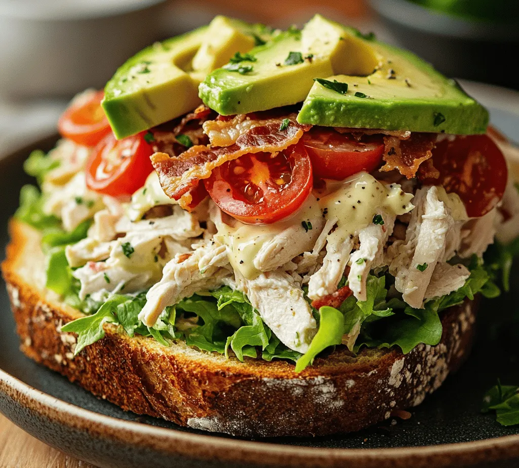 The Savory BLT Chicken Salad Sandwich is a delightful culinary creation that marries the classic flavors of a traditional BLT with the heartiness of a chicken salad. This recipe is not just a meal; it's a celebration of fresh ingredients, vibrant flavors, and satisfying textures, making it an ideal choice for lunch or a light dinner. Whether you’re preparing a meal for yourself or hosting a gathering, this sandwich is sure to impress with its deliciously balanced taste and easy preparation.