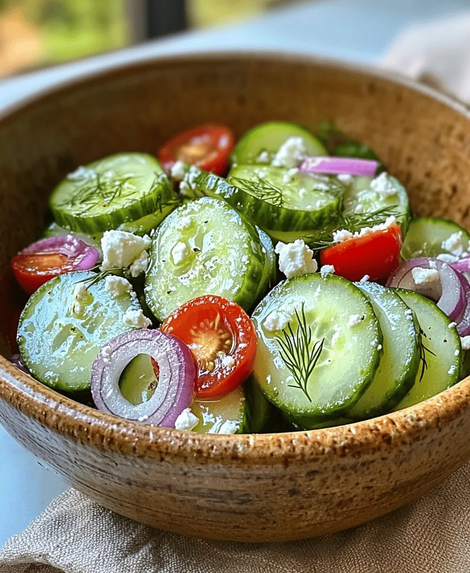 As the temperatures rise and the sun shines brighter, nothing quite refreshes like a vibrant, crisp salad. The Crunchy Cucumber Delight is a perfect embodiment of summer's bounty, showcasing the delightful flavors of fresh cucumbers, juicy cherry tomatoes, and the aromatic notes of dill. This salad is not only a stunning addition to any meal but also a light and healthy option for lunch or as a side dish at gatherings, backyard barbecues, or picnics.