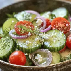 As the temperatures rise and the sun shines brighter, nothing quite refreshes like a vibrant, crisp salad. The Crunchy Cucumber Delight is a perfect embodiment of summer's bounty, showcasing the delightful flavors of fresh cucumbers, juicy cherry tomatoes, and the aromatic notes of dill. This salad is not only a stunning addition to any meal but also a light and healthy option for lunch or as a side dish at gatherings, backyard barbecues, or picnics.