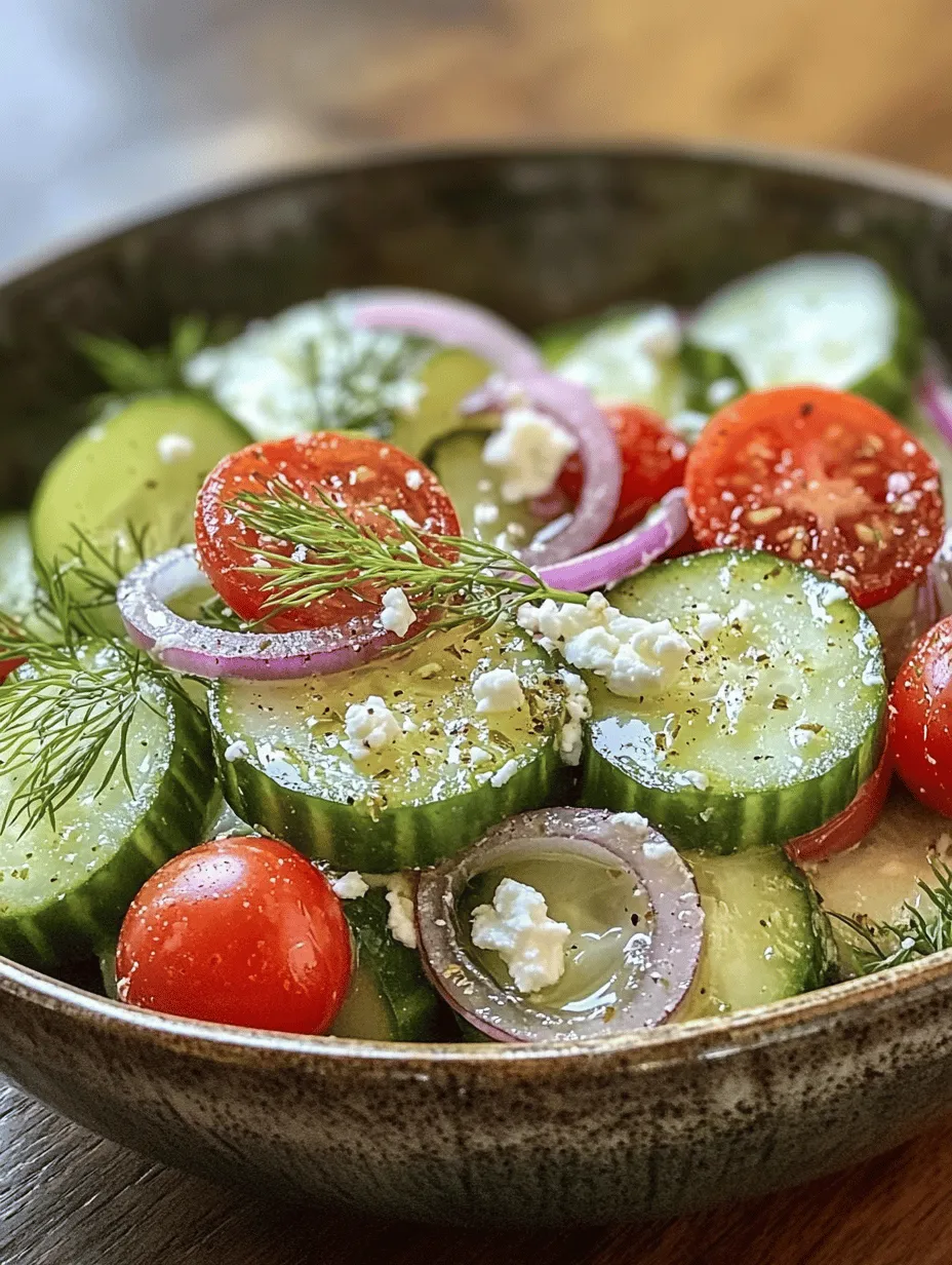 As the temperatures rise and the sun shines brighter, nothing quite refreshes like a vibrant, crisp salad. The Crunchy Cucumber Delight is a perfect embodiment of summer's bounty, showcasing the delightful flavors of fresh cucumbers, juicy cherry tomatoes, and the aromatic notes of dill. This salad is not only a stunning addition to any meal but also a light and healthy option for lunch or as a side dish at gatherings, backyard barbecues, or picnics.