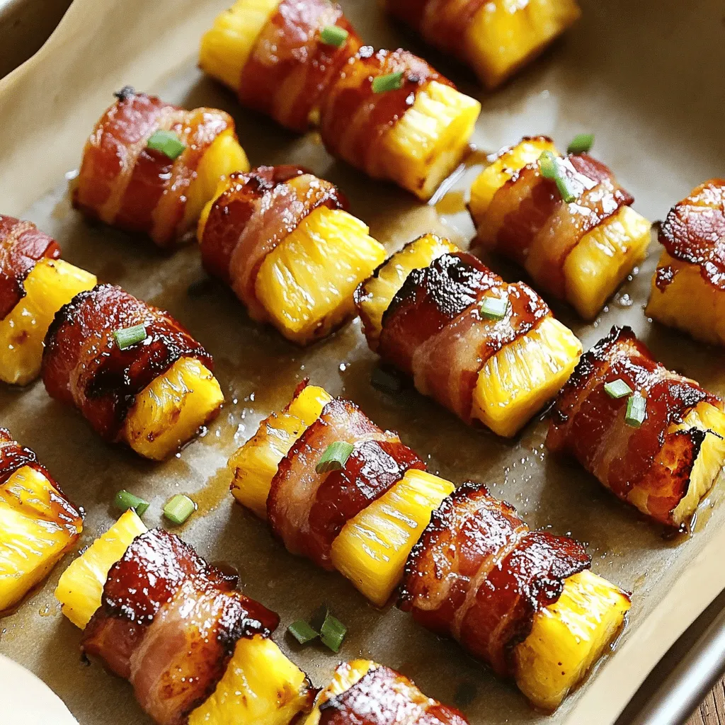 If you're looking for a crowd-pleasing appetizer that elegantly balances sweet and savory flavors, look no further than savory sweet bacon-wrapped pineapple. This delightful dish has gained immense popularity at gatherings, parties, and barbecues, and for good reason. The juicy sweetness of ripe pineapple melds perfectly with the crispy, salty goodness of bacon, creating a flavor combination that tantalizes the taste buds.