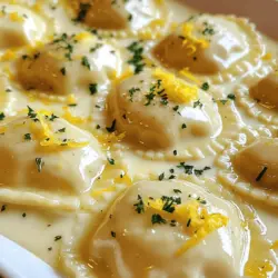 Zesty Creamy Lemon Ravioli is a delightful dish that effortlessly brings together the richness of a creamy sauce with the invigorating freshness of lemon. Imagine enjoying a plate of perfectly cooked ravioli, enveloped in a luscious sauce that brightens your palate with every bite. This dish is not only a culinary treat but also a quick and gourmet meal option that you can whip up right in your kitchen. Whether you’re planning a cozy dinner for yourself or aiming to impress guests with an elegant dish, this recipe is sure to be a crowd-pleaser.