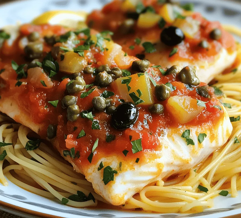 If you're looking for a dish that embodies the essence of Italian cuisine while offering a unique twist, Fish Puttanesca Delight is a must-try. Inspired by the classic Puttanesca sauce, which hails from the southern regions of Italy, this recipe takes a beloved sauce known for its bold flavors and pairs it with tender fish, creating an irresistible meal. The traditional Puttanesca sauce, rich with garlic, olives, capers, and tomatoes, provides a robust flavor profile that complements the delicate taste of fish beautifully.