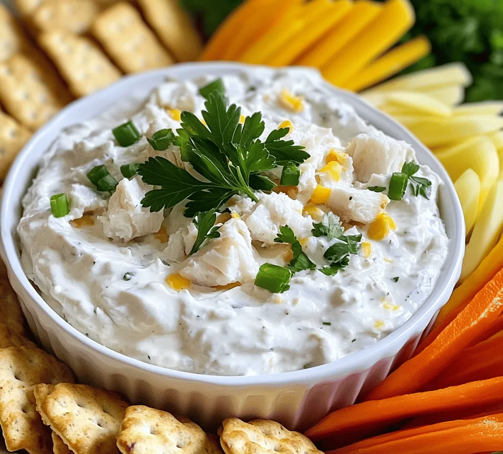 Discover the refreshing taste of the sea with our Chilled Ocean Delight: Creamy Cold Crab Dip. This delightful recipe is perfect for summer gatherings, picnics, or any occasion that calls for a light and flavorful appetizer. With its creamy texture and rich flavors, this crab dip will quickly become a favorite among your family and friends. Whether you're hosting a backyard barbecue or simply enjoying a casual evening with loved ones, this dip is sure to impress.