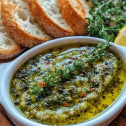 In the world of appetizers, few dishes capture the essence of simplicity and flavor quite like an olive oil dip served with warm, crusty bread. This Olive Oil Haven Dip is not just a recipe; it’s an experience that brings together the richness of extra virgin olive oil, the aromatic touch of fresh herbs, and the satisfying crunch of freshly baked bread. Perfect for gatherings or a quiet evening at home, this dip is both indulgent and easy to prepare, making it a must-try for any food enthusiast.