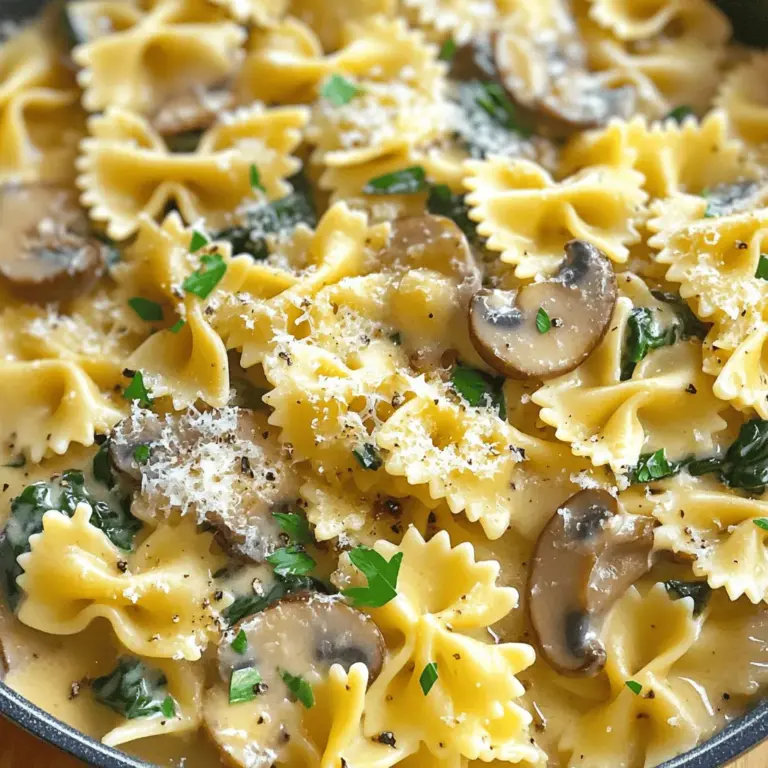 Welcome to the world of quick and delicious meals with our Parmesan Spinach Mushroom Pasta Skillet recipe! Perfectly balancing creamy richness with vibrant flavors, this dish is a celebration of hearty ingredients that come together in one simple skillet. With its enticing blend of fresh spinach, savory mushrooms, and the unmistakable flavor of Parmesan, this pasta dish is not only satisfying but also incredibly comforting.