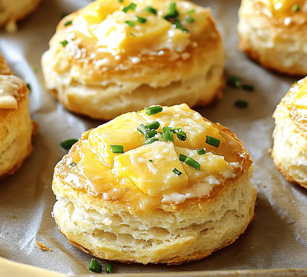 Cheesy Herb Wonders not only captivate with their taste but also with their simplicity. The recipe comes together quickly, making it perfect for those busy days when you want to whip up something delicious without spending hours in the kitchen. The combination of tangy cheeses and fragrant herbs makes these biscuits an irresistible option for gatherings or quiet evenings at home. Imagine serving a basket of warm, cheesy biscuits at your next brunch or alongside your favorite soup; they are sure to be the star of the show.