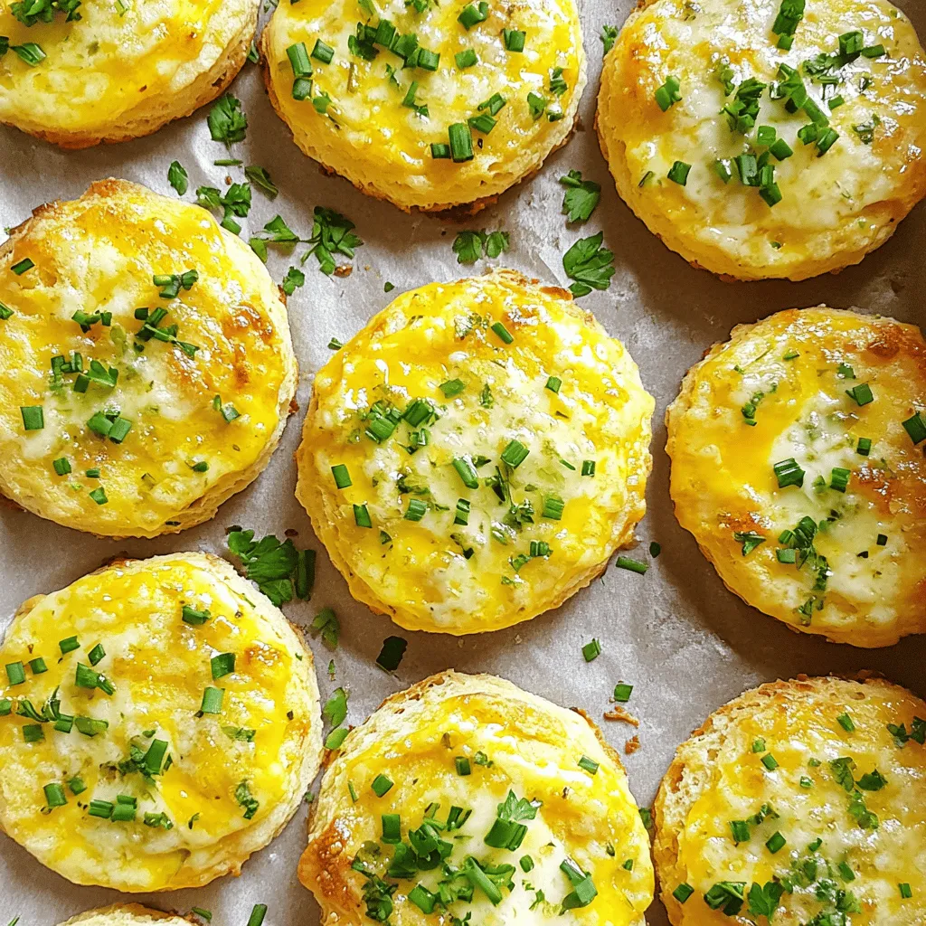 Cheesy Herb Wonders not only captivate with their taste but also with their simplicity. The recipe comes together quickly, making it perfect for those busy days when you want to whip up something delicious without spending hours in the kitchen. The combination of tangy cheeses and fragrant herbs makes these biscuits an irresistible option for gatherings or quiet evenings at home. Imagine serving a basket of warm, cheesy biscuits at your next brunch or alongside your favorite soup; they are sure to be the star of the show.