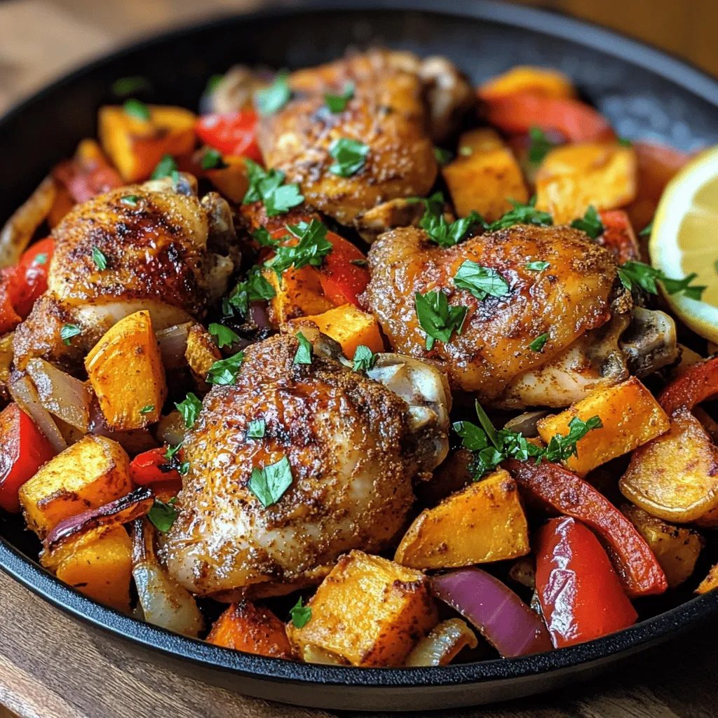 Cooking a wholesome meal can sometimes feel like a daunting task, especially on busy weeknights when time is of the essence. However, our One-Pan Chicken and Sweet Potato Skillet Delight simplifies the process, allowing you to whip up a delicious and nutritious dish without the hassle of multiple pots and pans. This recipe combines tender, juicy chicken thighs with hearty sweet potatoes and an array of vibrant vegetables, creating a well-rounded meal that is both satisfying and easy to prepare.