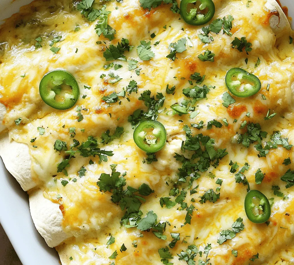 Cheesy white chicken enchiladas are a delightful dish that perfectly encapsulates comfort food. With their creamy texture and rich flavors, they are an ideal choice for family dinners, gatherings with friends, or even a cozy night in. The warmth of the enchiladas, combined with the melty cheese and tender chicken, creates a dish that is not just satisfying but also incredibly inviting.