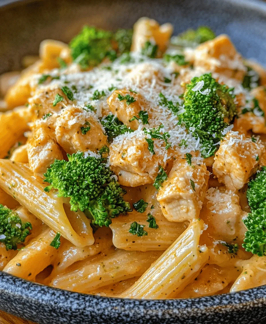 If you're in search of a comforting, hearty dish that can be whipped up in no time, look no further than Creamy Broccoli and Chicken Penne. This delightful pasta dish combines tender penne noodles with succulent chicken, vibrant broccoli, and a luscious cream sauce, making it a family favorite that appeals to both adults and children alike. With its creamy texture and rich flavors, this recipe not only satisfies your taste buds but also provides a nutritious meal option that can easily fit into a busy weeknight dinner routine.