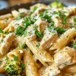 If you're in search of a comforting, hearty dish that can be whipped up in no time, look no further than Creamy Broccoli and Chicken Penne. This delightful pasta dish combines tender penne noodles with succulent chicken, vibrant broccoli, and a luscious cream sauce, making it a family favorite that appeals to both adults and children alike. With its creamy texture and rich flavors, this recipe not only satisfies your taste buds but also provides a nutritious meal option that can easily fit into a busy weeknight dinner routine.