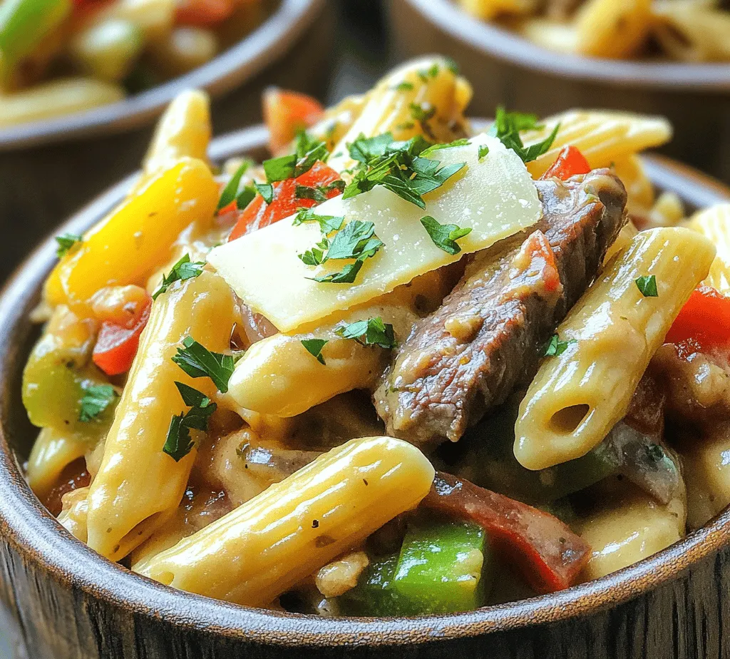 If you're seeking a dish that combines the rich, savory flavors of a classic Philly cheesesteak with the comforting embrace of pasta, look no further than the Philly Cheesesteak Pasta Delight. This innovative recipe takes the beloved elements of the iconic sandwich—juicy steak, melty cheese, and sautéed vegetables—and transforms them into a hearty and satisfying pasta dish that the whole family will adore.