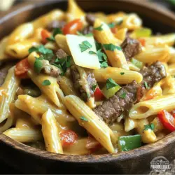 If you're seeking a dish that combines the rich, savory flavors of a classic Philly cheesesteak with the comforting embrace of pasta, look no further than the Philly Cheesesteak Pasta Delight. This innovative recipe takes the beloved elements of the iconic sandwich—juicy steak, melty cheese, and sautéed vegetables—and transforms them into a hearty and satisfying pasta dish that the whole family will adore.