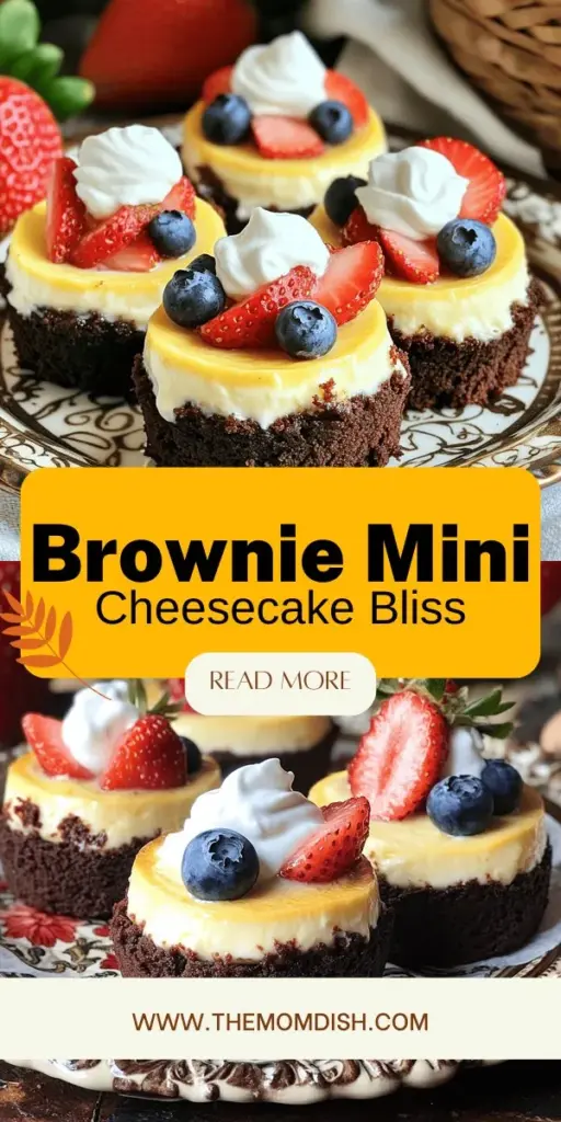 Indulge in the ultimate dessert experience with our Brownie Bottom Mini Cheesecakes Recipe! These delightful mini treats combine a rich, fudgy brownie base with a smooth, tangy cheesecake filling, making them a showstopper for any gathering. Perfectly portioned for sharing, they're not only delicious but beautifully presented too! Click through to discover the easy steps and tips to create this sweet sensation that will impress everyone at your next event.