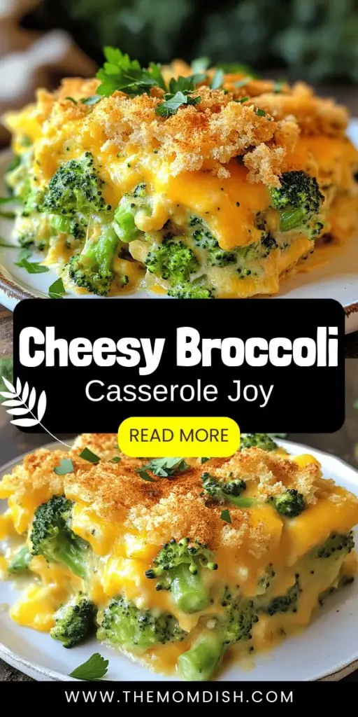 Discover the ultimate comfort food with our Cheesy Broccoli Bliss Casserole, a delightful mix of nutritious broccoli and creamy cheeses that families will love. Perfect for weeknight dinners or holiday gatherings, this easy-to-make casserole combines fresh ingredients for a mouthwatering meal. Dive into the warmth and flavor of this family favorite and create lasting memories. Click through for the full recipe and bring Cheesy Broccoli Bliss Casserole to your dinner table tonight!