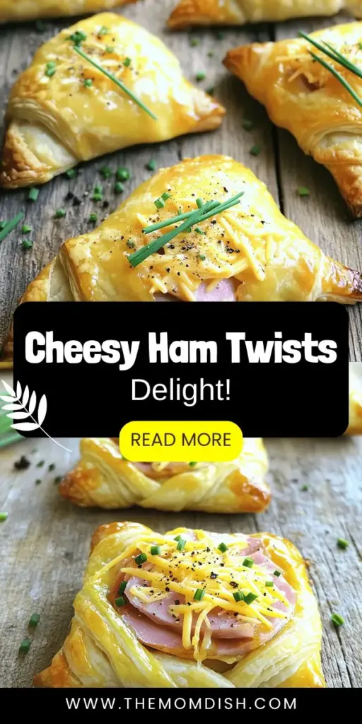 Indulge in the delightful flavors of Cheesy Ham Twists, the perfect appetizer for any occasion! With flaky puff pastry wrapped around savory ham and gooey cheese, these easy-to-make treats will impress your guests and keep everyone coming back for more. Ideal for parties, brunch, or a cozy night in, these twists are as versatile as they are delicious. Click through to discover the recipe and elevate your entertaining game today!