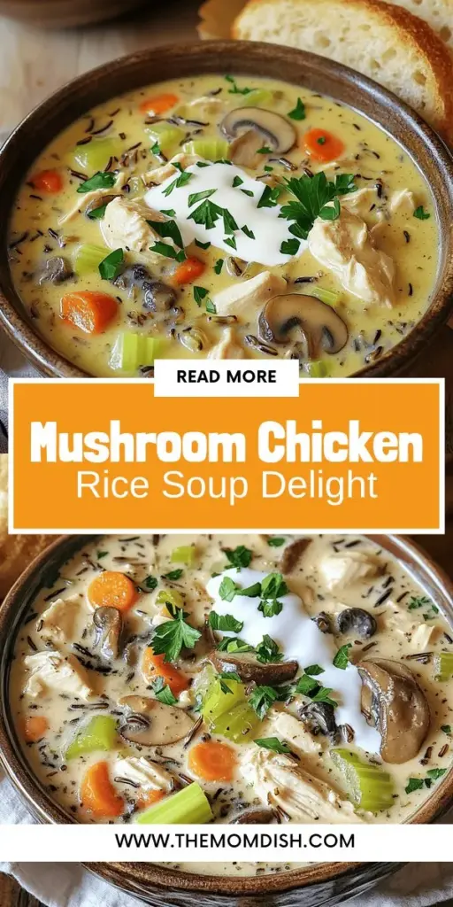 Warm up your chilly days with this delightful Creamy Mushroom Chicken and Wild Rice Soup. This hearty comfort food is packed with tender chicken, earthy mushrooms, and wholesome wild rice, making it a nutritious choice for any meal. Perfect for a cozy family dinner or meal prep, this soup is rich in flavor and easy to prepare. Click through to discover the full recipe and elevate your soup game today!