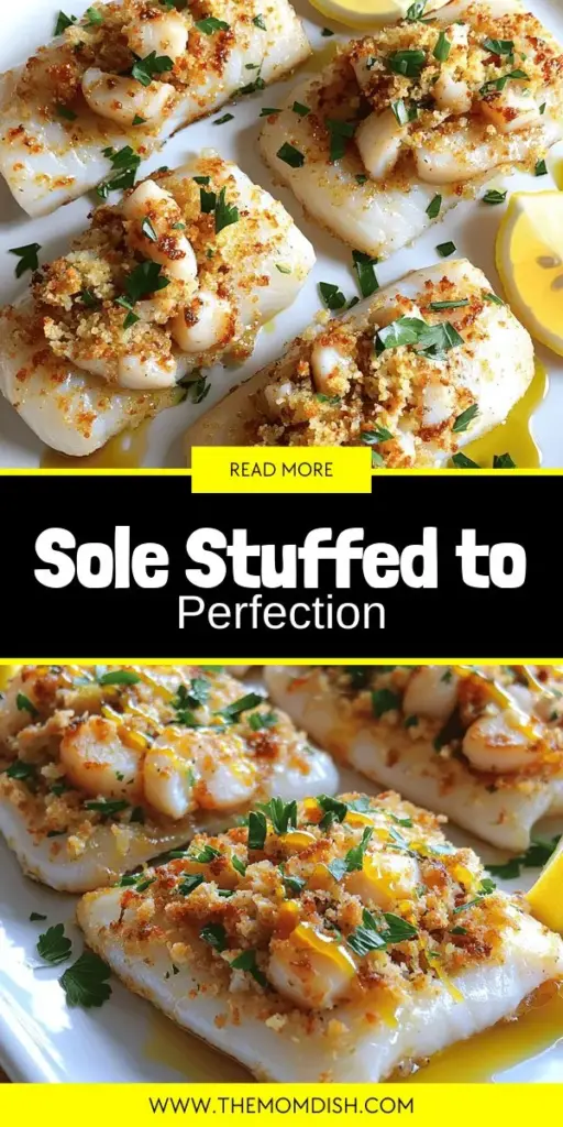 Discover the exquisite flavors of Stuffed Sole Delight, where tender sole fillets are filled with a luxurious seafood stuffing that’s perfect for any occasion. This gourmet dish combines scallops, crabmeat, and fresh herbs, creating a memorable dining experience without the need for chef skills. Elevate your home cooking with this elegant recipe that’s sure to impress. Click through for the full recipe and make your next meal unforgettable!