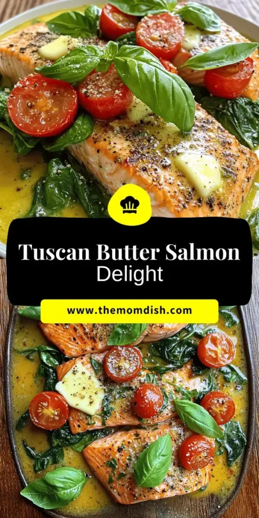 Discover a culinary gem with our Tuscan Butter Salmon recipe, where creamy Tuscan butter meets succulent salmon for an unforgettable dish. Learn how to elevate your meals using fresh, quality ingredients like garlic, spinach, and cherry tomatoes for added flavor and nutrition. Perfect for weeknight dinners or special occasions, this delightful recipe brings the taste of Tuscany right to your kitchen. Click through to explore the step-by-step guide and indulge in a masterpiece today!