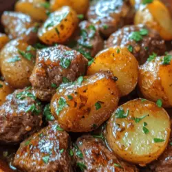 If you're looking for a comforting, flavorful meal that practically prepares itself, the Slow Cooker Garlic Butter Beef Bites & Potatoes is the perfect recipe for you. This dish combines tender chunks of beef with creamy, buttery garlic sauce and hearty baby potatoes, creating a wholesome meal that warms the soul. The convenience of slow cooking allows the flavors to meld beautifully while you go about your day, making it an ideal choice for busy weeknights or leisurely weekends.