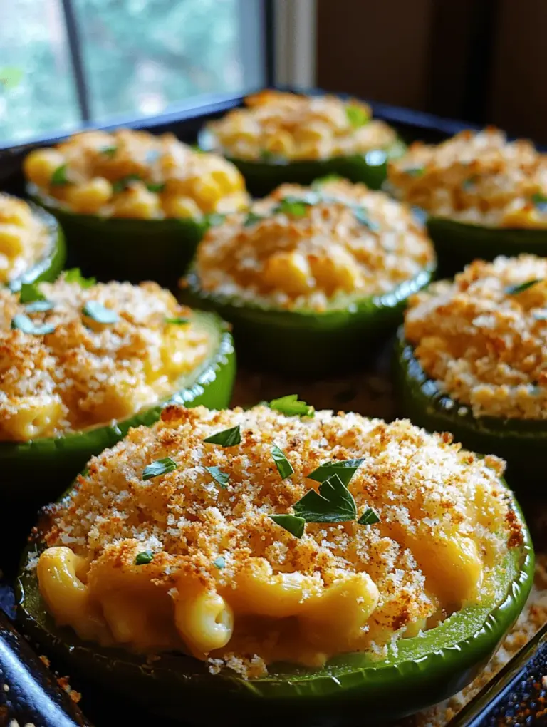 If you’re looking for a fun and delicious way to use up leftover mac 'n' cheese, then Leftover Mac 'n' Cheese Stuffed Jalapenos are your answer! This creative twist on a beloved comfort food combines the creamy, cheesy goodness of mac 'n' cheese with the spicy kick of jalapeños, resulting in a dish that's not only flavorful but also eye-catching. The crispy exterior and the creamy filling create a delightful contrast, making these stuffed jalapenos the perfect appetizer for any gathering or a tasty snack for yourself.