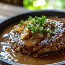 When it comes to crafting the perfect hamburger steak, the choice of ground beef is crucial. The fat content in the beef significantly influences the flavor, moisture, and texture of the patties. For this recipe, using ground beef with an 80% lean to 20% fat ratio is often recommended. This balance allows for a juicy patty that retains its flavor during cooking, ensuring a delightful eating experience. The fat not only contributes to the beef’s rich taste but also helps keep the patties from drying out, making each bite as satisfying as the last.