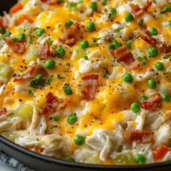 Casseroles have long been a beloved staple in kitchens across the globe, cherished for their ability to bring families together around the dinner table with minimal fuss. These one-dish wonders are perfect for busy weeknights, potluck gatherings, or meal prepping for the week ahead. Among the myriad of casserole options available, the Cheesy Chicken Bacon Ranch Casserole stands out as a flavor-packed delight that is sure to please even the pickiest eaters. This dish combines savory chicken, crispy bacon, and creamy ranch dressing, all baked to perfection under a blanket of melted cheese.