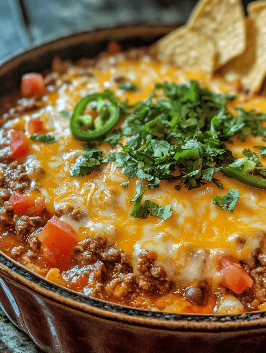 Dips have an undeniable charm that draws people in, making them an essential component of social gatherings and casual get-togethers. Whether it's a football Sunday, a family reunion, or a cozy movie night, a well-crafted dip can set the tone for fun and relaxation. One dip that stands out among the multitude of options is the Cheesy Fiesta Chili Dip. This delightful concoction is not just a dip; it’s a flavorful experience that combines rich, creamy textures with a tantalizing blend of spices and ingredients.