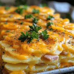 Comfort in a Dish: Cheesy Scalloped Potatoes & Ham Recipe