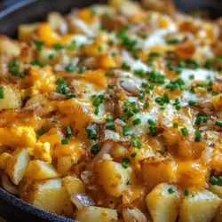 Cheesy Potato Egg Scramble: A Deliciously Hearty Breakfast Recipe