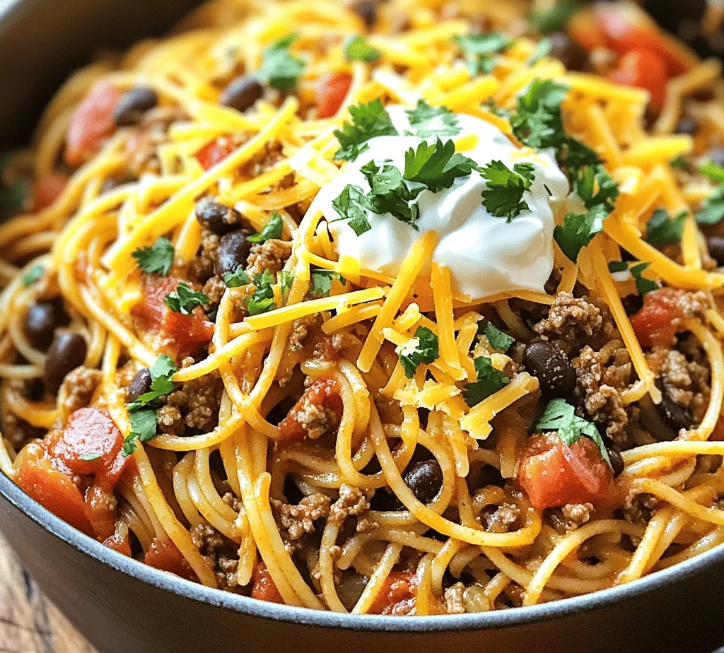 If you're on the lookout for a recipe that encapsulates the essence of comfort food while being incredibly simple to make, look no further than One Pot Taco Spaghetti. This innovative dish combines the beloved flavors of tacos with the satisfying texture of spaghetti, creating a fusion that is sure to please the whole family. Imagine the savory taste of seasoned ground meat, fresh vegetables, and gooey cheese all mingling together in a single pot—this meal not only satisfies your hunger but also excites your taste buds.