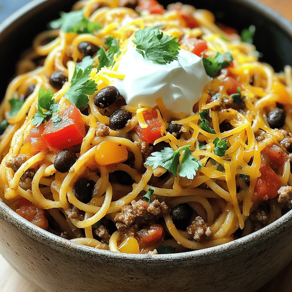 If you're on the lookout for a recipe that encapsulates the essence of comfort food while being incredibly simple to make, look no further than One Pot Taco Spaghetti. This innovative dish combines the beloved flavors of tacos with the satisfying texture of spaghetti, creating a fusion that is sure to please the whole family. Imagine the savory taste of seasoned ground meat, fresh vegetables, and gooey cheese all mingling together in a single pot—this meal not only satisfies your hunger but also excites your taste buds.